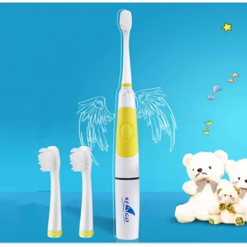 

Seago Electric Toothbrush Kids 3-12 Years Old Battery Operated Led Light Waterproof Soft Bristled Tooth Brush