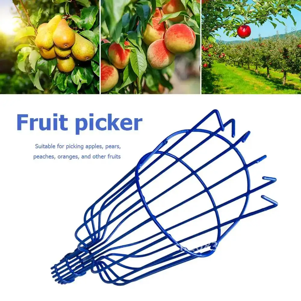 

Fruit Picker Head Detachable Carbon Steel Gardening Greenhouse Fruits Collection Picking Catcher Device Farm Garden Tools