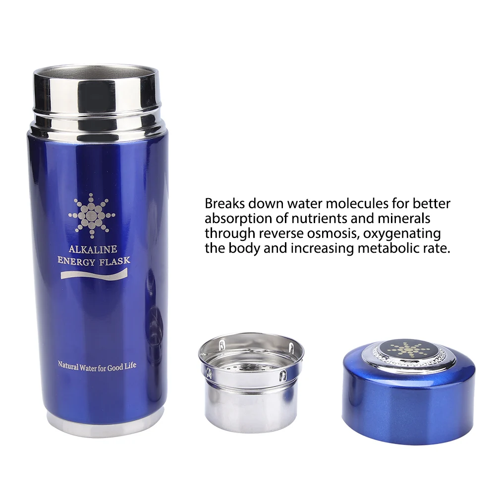 Outdoor Camping Energy Water Bottle Balance Bottle Stainless Alkaline Water Bottle Portable Balance Bio Energy Lonizer Cup Flask