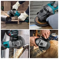 Meuleuse d'angle sans fil Gisam 125 mm, 7 vitesses, M14, machine à meuler, polir, couper, outil électrique pour le travail du bois, compatible avec la batterie Makita 18 V 2