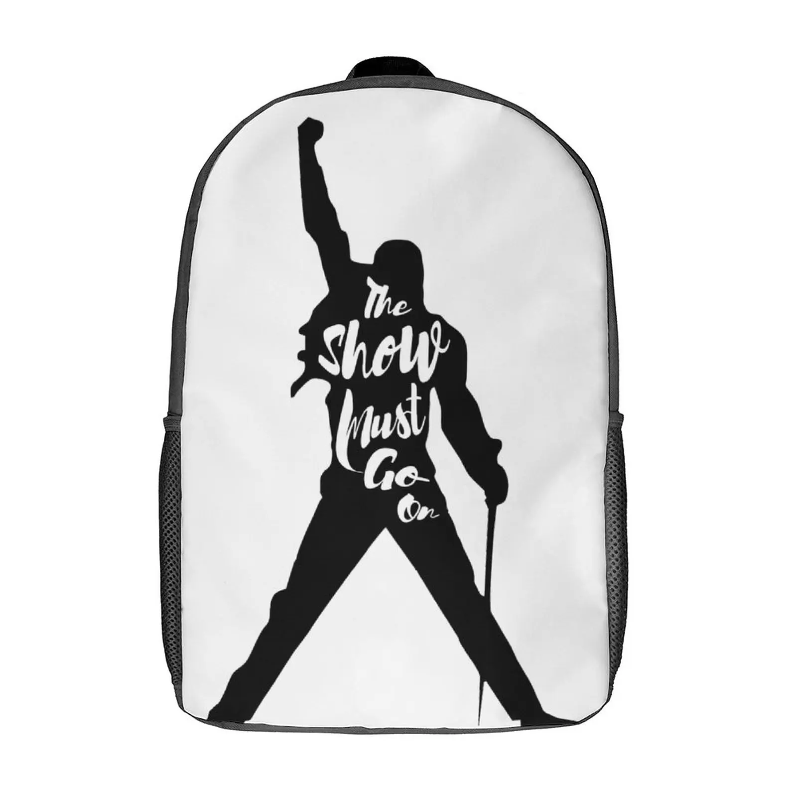 

Freddie Mercury The Show Must Go On Art Pr 17 Inch Shoulder Backpack Vintage Summer Camps Graphic Cool Durable Comfortable Infa