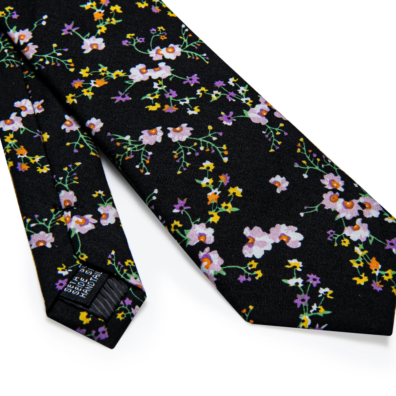 6.5CM Casual Yourties Slim Floral Men Ties Cotton Neckties Pocket Square Clips Set for Man Party Wedding Accessories
