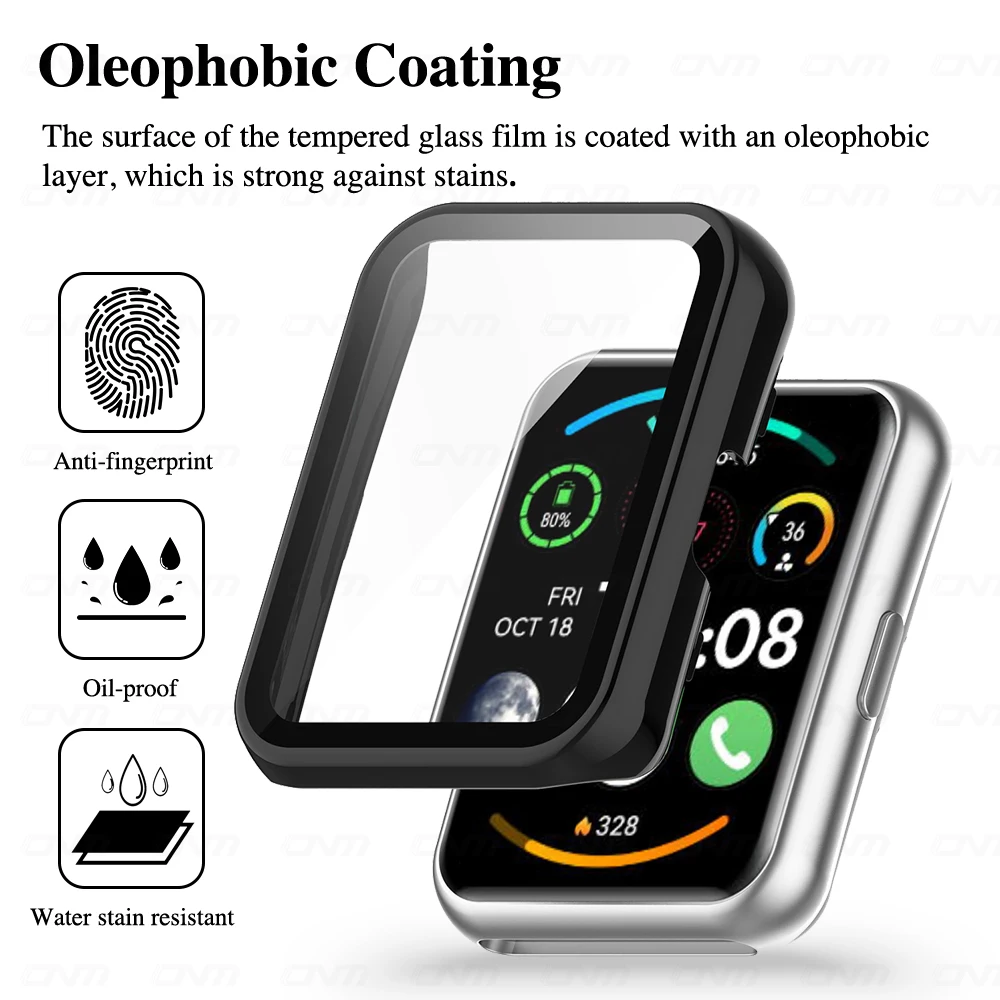 PC Hard Screen Protector Case for Huawei Watch Fit 2 Protective BumPC Hardper Anti-scratch Tempered Glass Case Cover Accessories case for galaxy z flip3