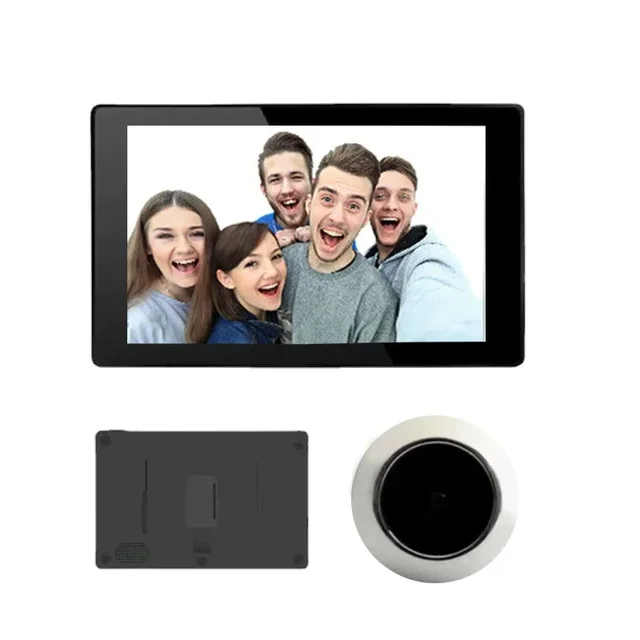 Door Camera Video Door Peephole Camera Doorbell Viewer with LCD Monitor Night Vision Visual Peephole Door Bell Home Security 3