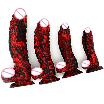 XXL Thrust Dildo Six Styles Dinosaur Scales Penis Big Suction Cup Female Adult Anal Sex Toys Huge Dick Strapon Women Masturbator 4