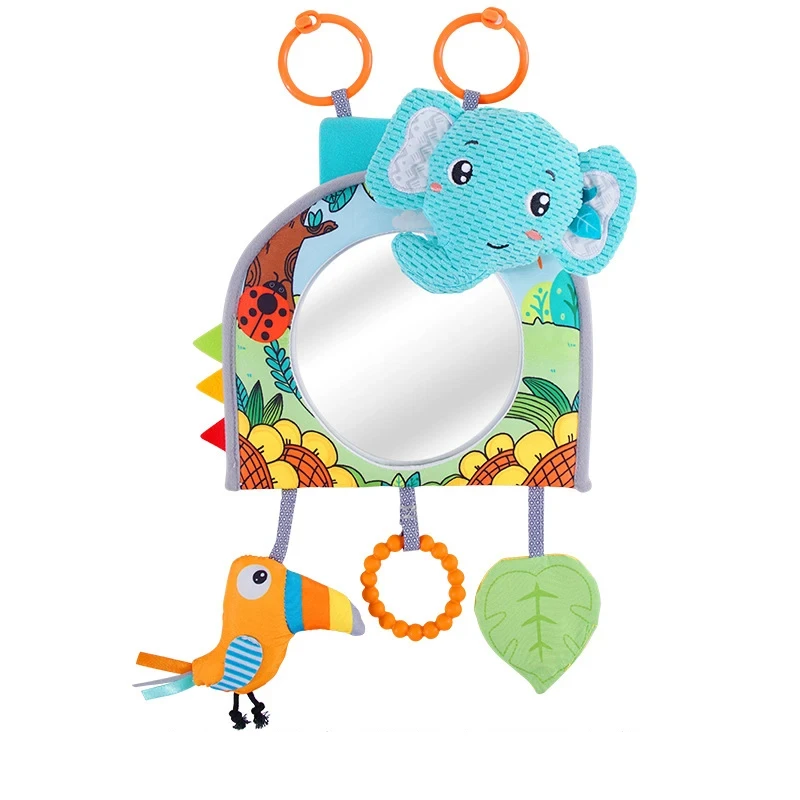 Infant Rear Seat Mirror with Sensory Toys