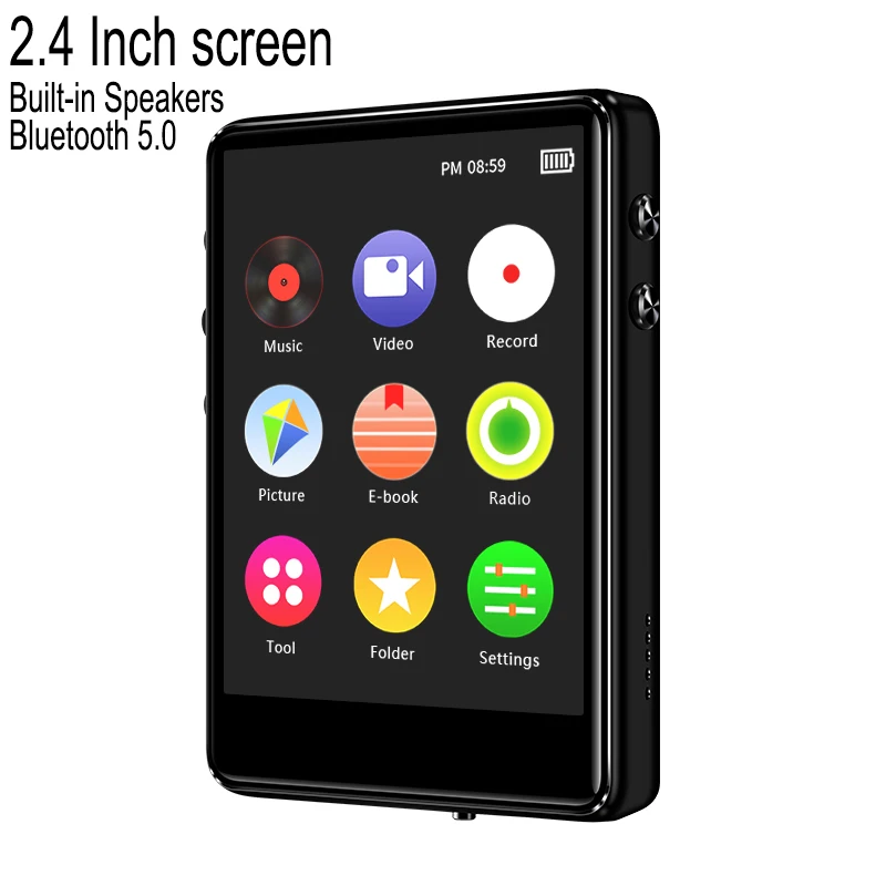 argos mp3 player Bluetooth 5.0 mp3 player 2.4inch full touch screen built-in speaker with e-book FM radio voice recorder video playback argos mp3 player MP3 Players