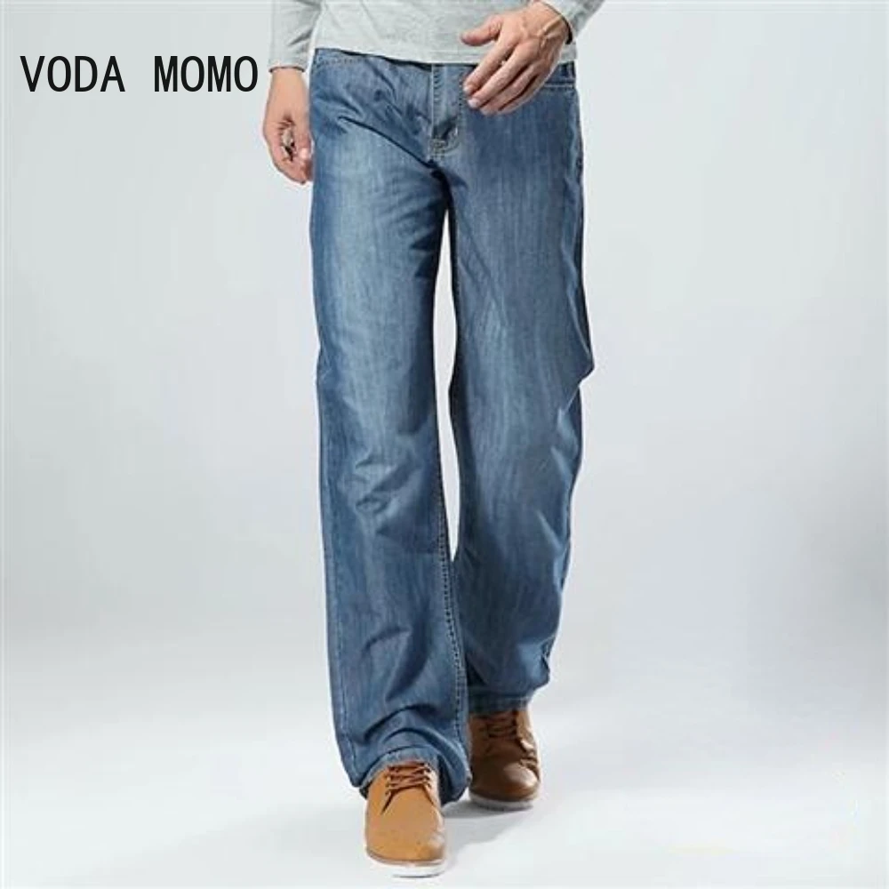 Fashion 27-42 Denim Jeans Men Fat Loose Trousers Casual Cargo Pants Jeans Men Black Baggy Jeans Comfortable Work Daily Jeans