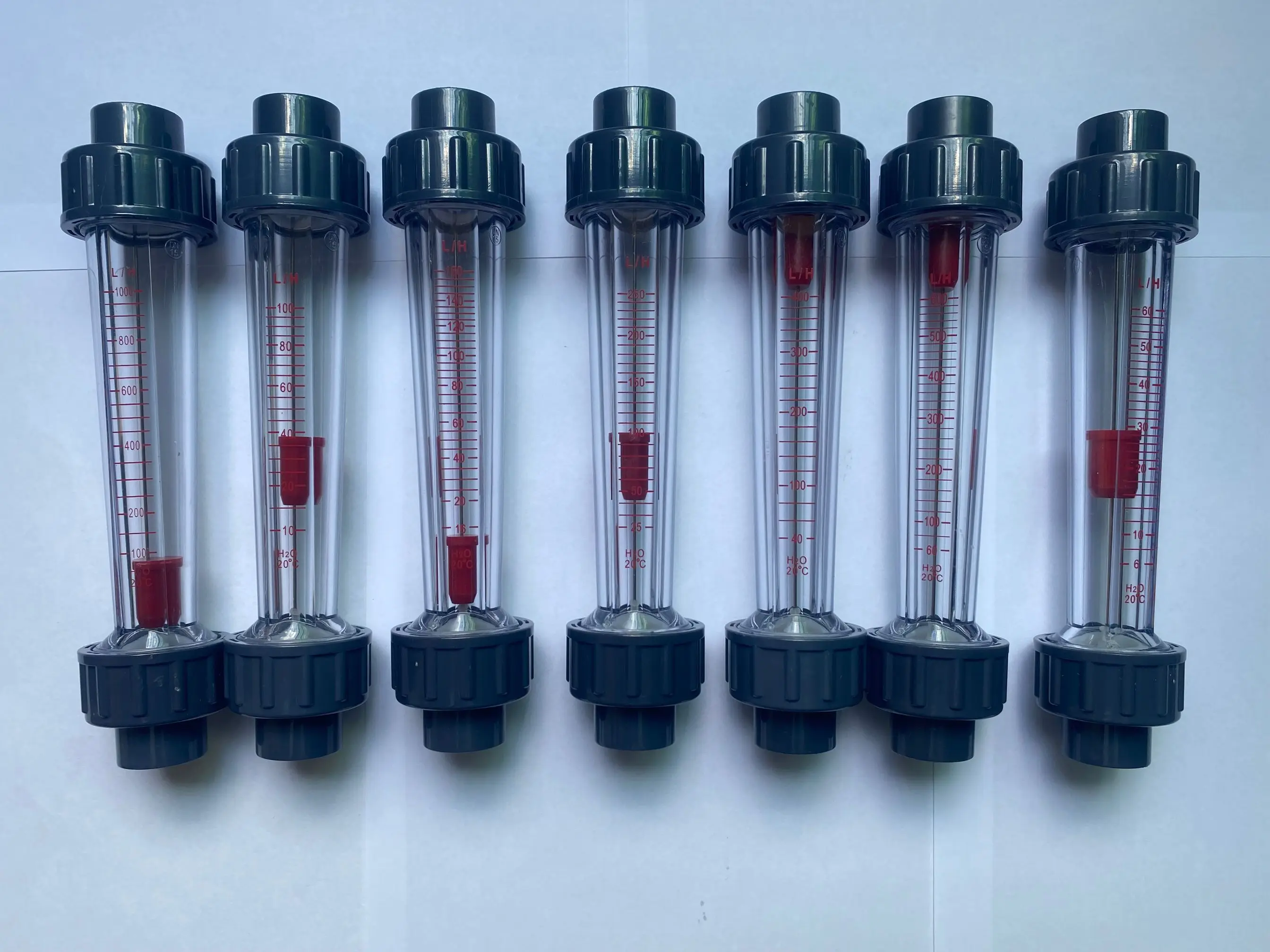 LZS-15 Plastic Piping Type Liquid Flowmeter Water Rotameter 202cm