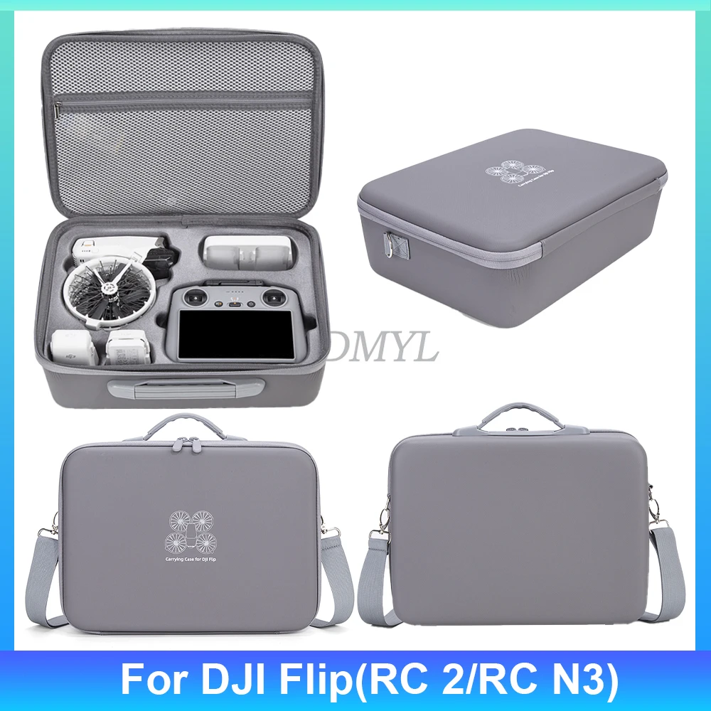 High Quality PU Waterproof Carrying Case Handbag Storage Bag For DJI Flip RC 2/RC N3 Remote Controller Drone Accessories