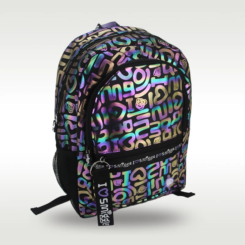 Australia Smiggle original hot-selling children's schoolbag student high-quality rainbow letter girls big schoolbag 16 inches 6