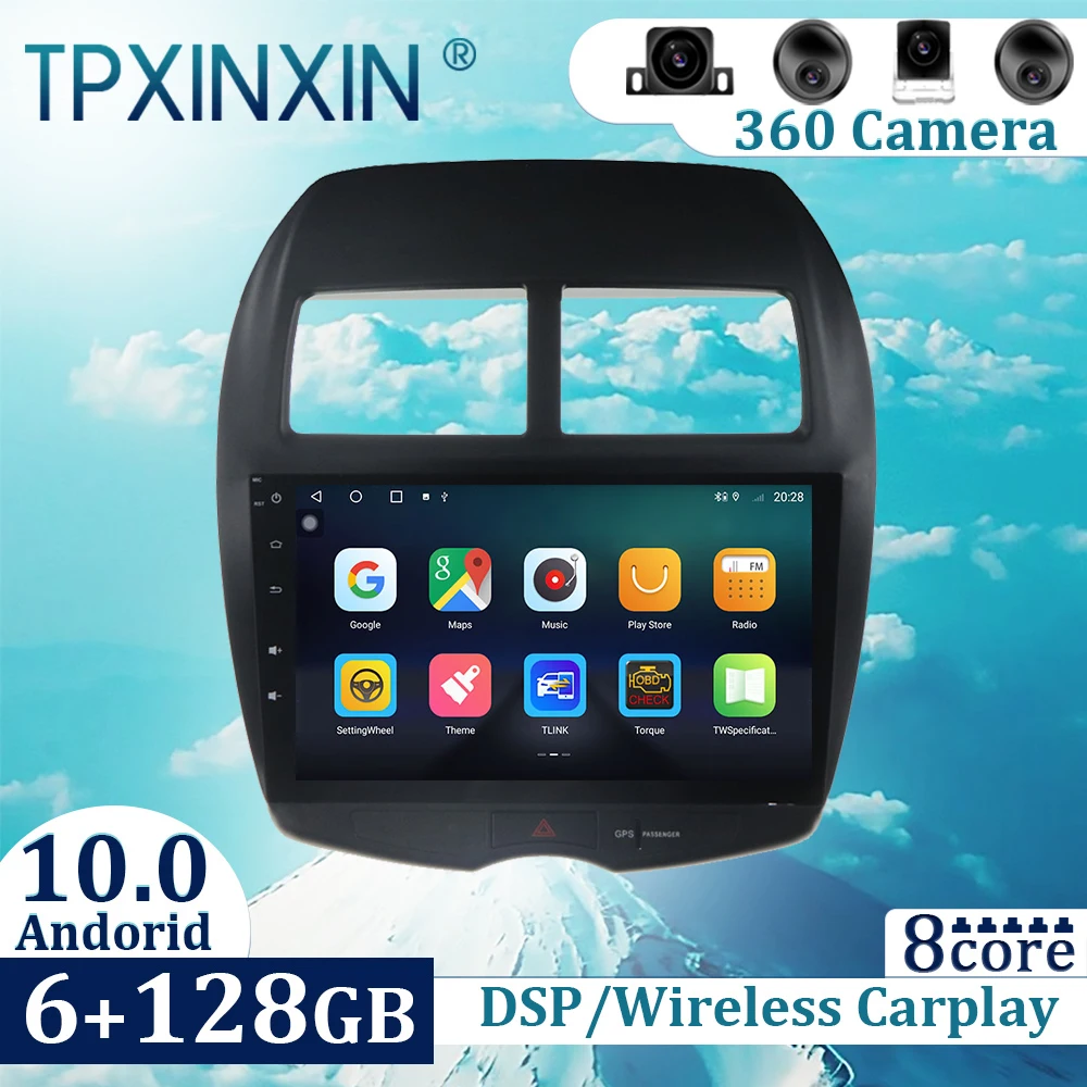 

For MITSUBISHI ASX RVR Outlander 2010+ CARPLAY Tesla Screen Android Car Radio Stereo Car Multimedia Player GPS Navig Carplay DSP