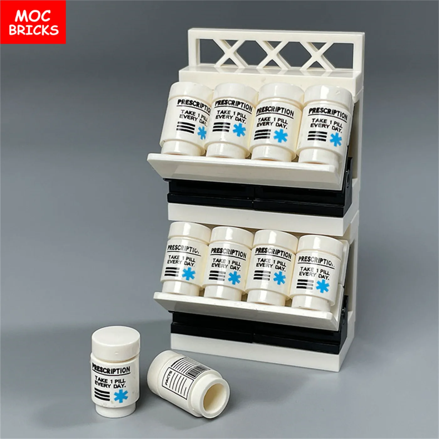 MOC 벽돌 DIY 군사 의료 시리즈 운영 침대 휠체어 들것 알약 교육 빌딩 블록 장난감 어린이 선물