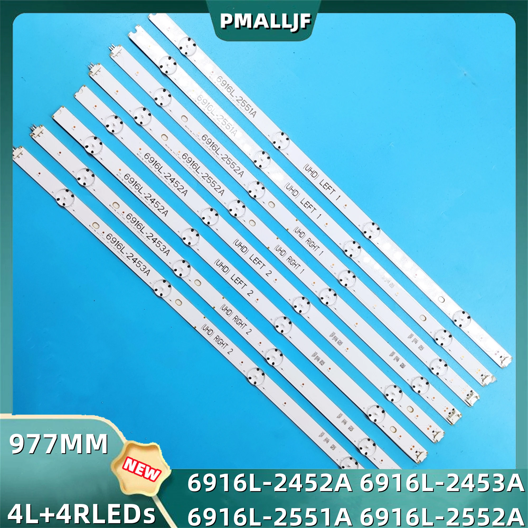 Jeu De 8 Barres LED Neuves Pour TV LG 49UH6500 Et Modèles Compatibles - Pièce Détachée