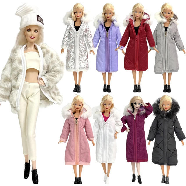 Long Coat Cotton Outfits for Barbie Doll Clothes Accessories Winter Wear  Jacket