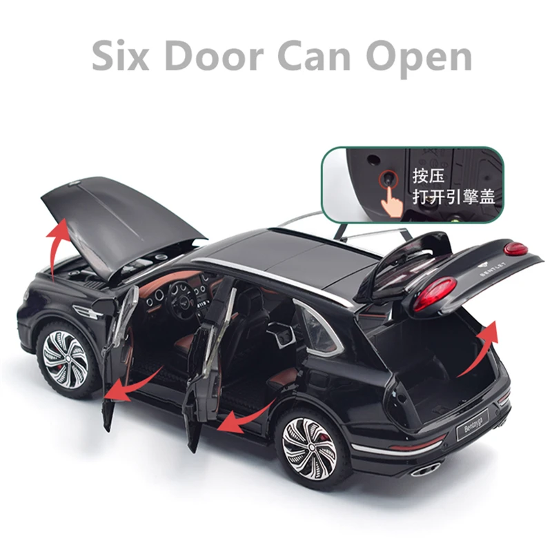 1:24 Bentayga SUV Alloy Luxy Car Model Diecast Metal Toy Vehicles