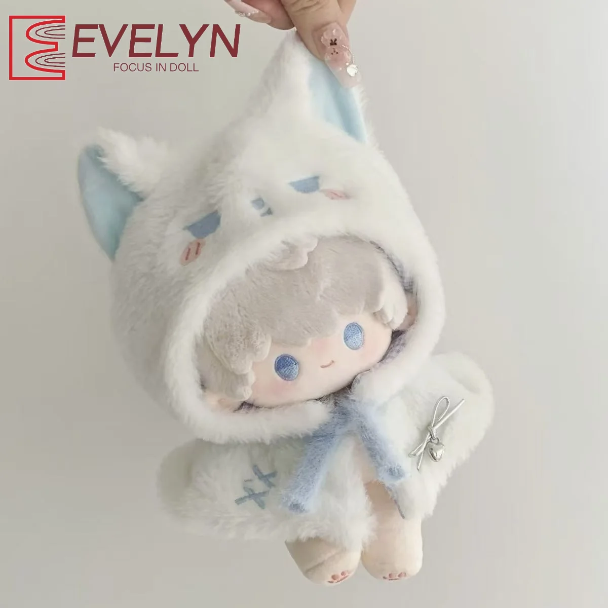 Evelyn 20CM Doll Clothes Love and Deepspace Cloak Dolls Accessories Plush Hooded Cloak Xavier Zayne Rafayel ralayo Sylus Caleb
