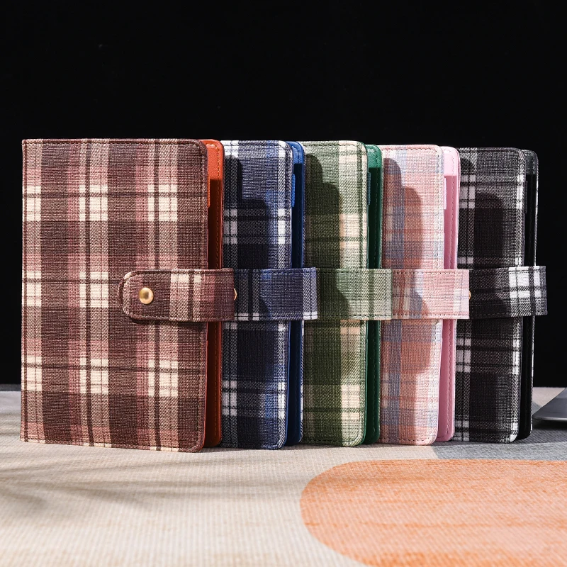 Retro Plaid DIY Binder Notebook Cover - Diary & Agenda Planner Stationery