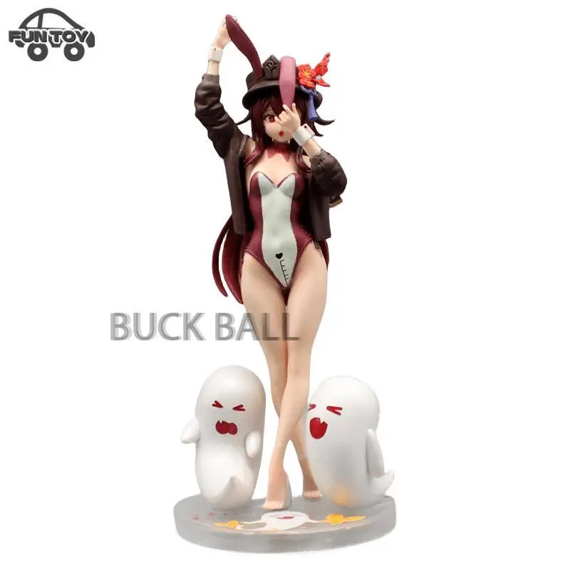 

Аниме-фигурки Genshin Impact Bunny Girl Ху Тао, кавайные привлекательные милые аниме-фигурки, ПВХ коллекционные украшения, модель, детские игрушки, подарки