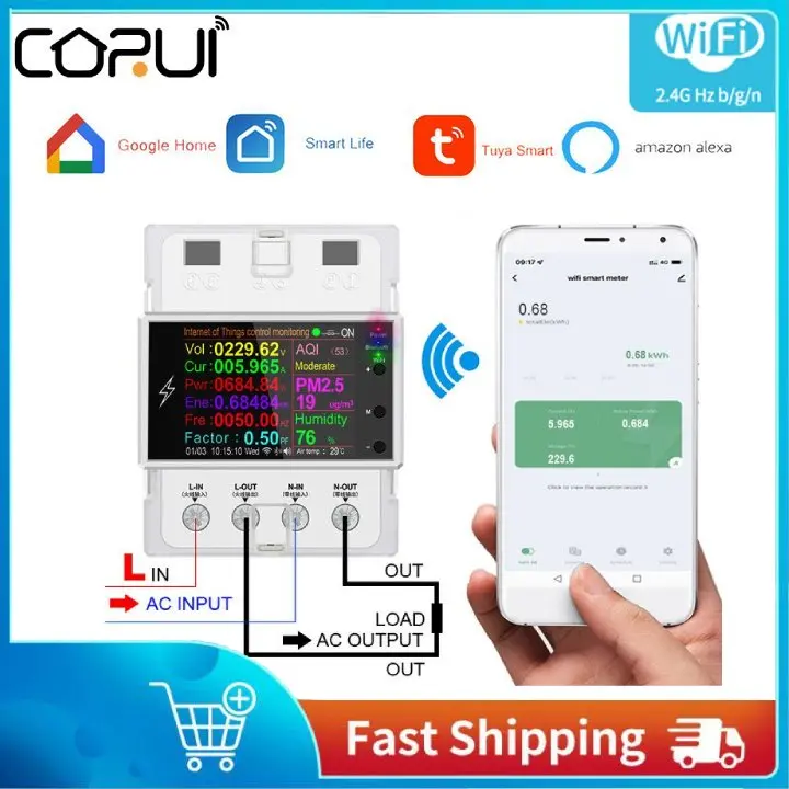 Smart Meter Energy Monitor Smart Power Meter Electricity Usage Monitor ...