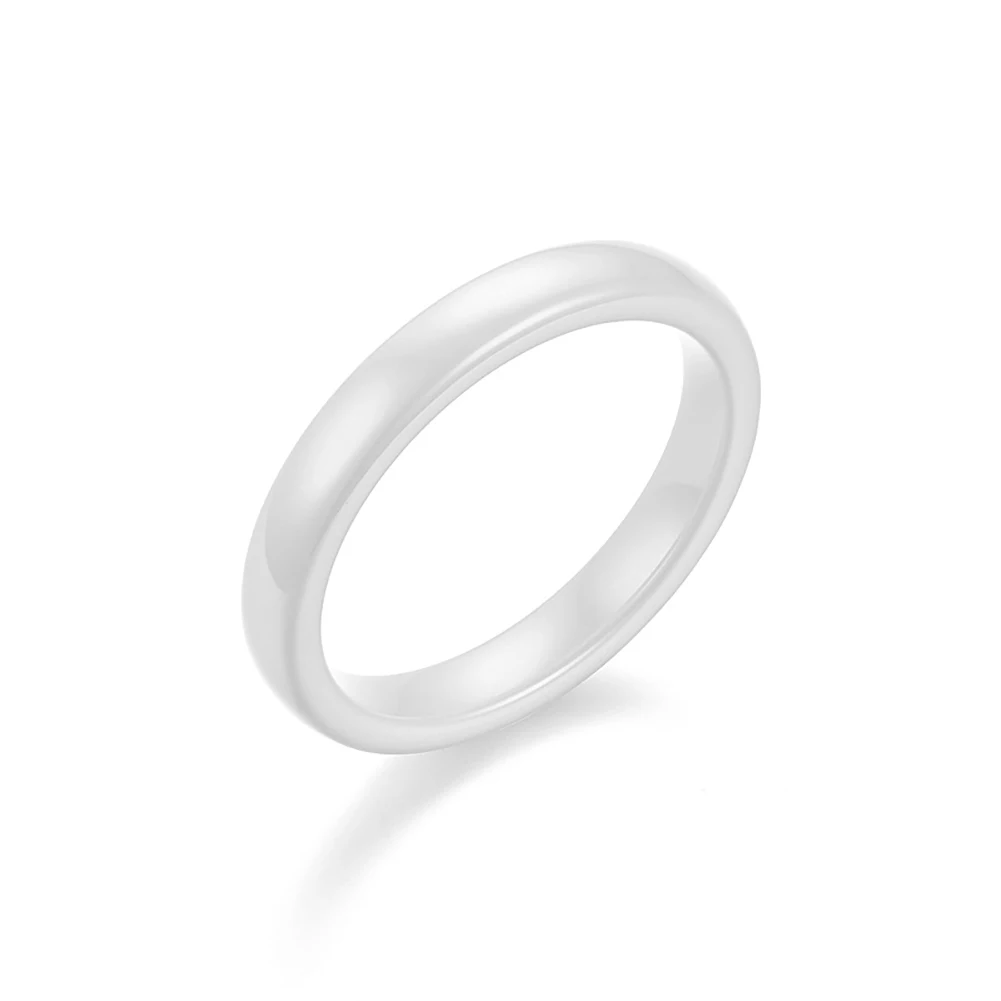 Minimalist 3mm Thin Ceramic Rings for Women - Elegant and Shiny in Blue, Pink, Black, and White