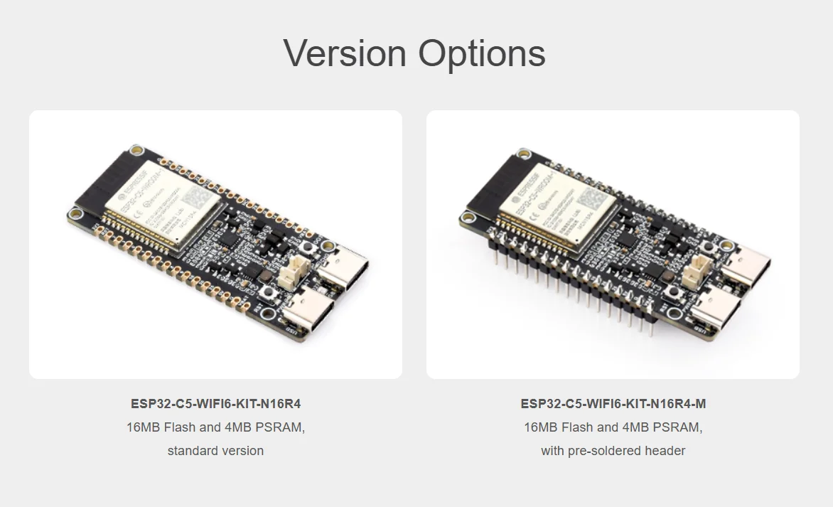 Waveshare ESP32-C5 Dual-Band Wi-FI 6 Development Board, 16MB