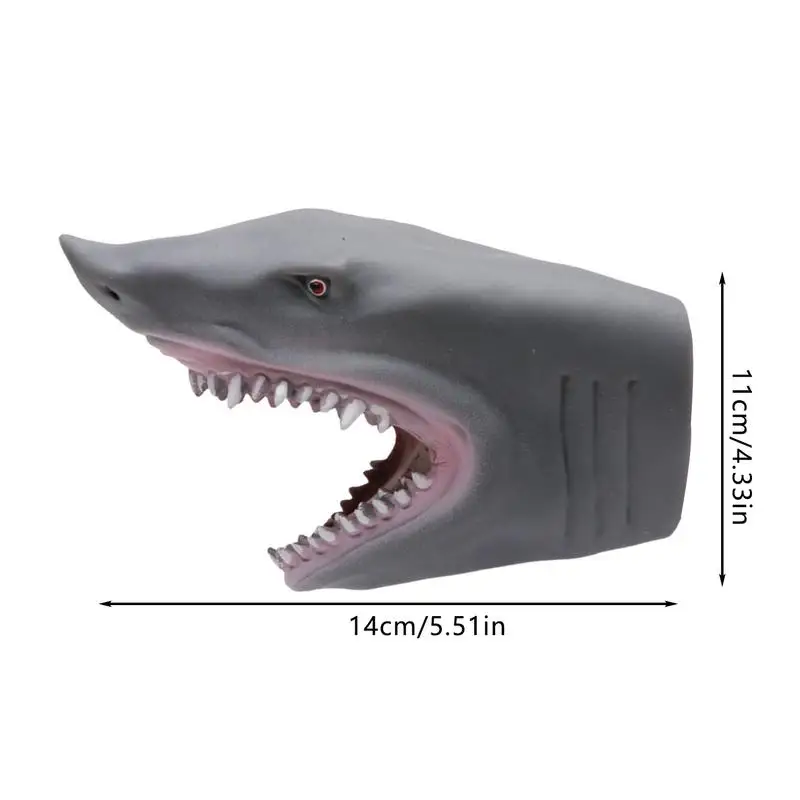 Hand Puppet Toys Realistic Latex Simulation Animal Dinosaur Shark Children Halloween Cosplay Toys Props Story Telling