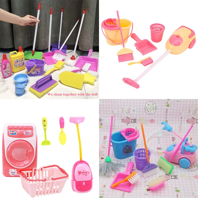 Set De 2 Miniatura De Carrito Y Trona Para Casa De Muñecas – Accesorios Portátiles De Juguete Realistas, Regalo Para Niños Y Niñas