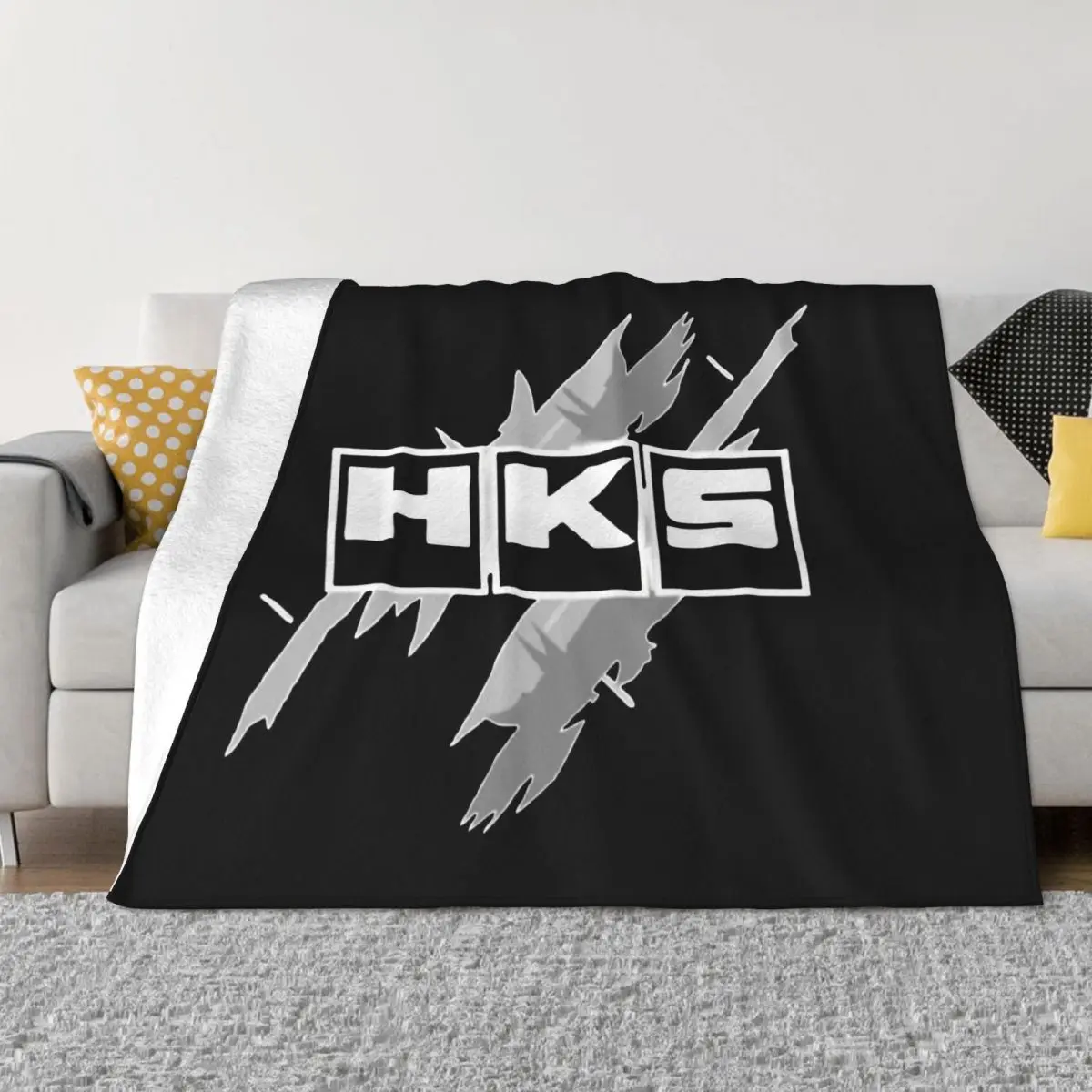 

HKS Power And Sportser Performance Turbo Logo Blanket Flannel Winter Warm Throw Blankets for Bedding Car Bedding Throws