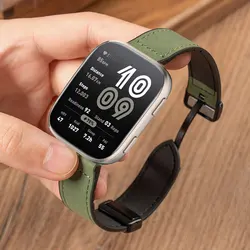 Magnetic Silicone Leather Watch Strap, 22mm - Elegant Wristband Bracelet - 22mm (4)