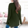 Autumn And Winter Sweaters Womens Open Long Sleeve Knit Boho Patchwork Coat Cardigan Pockets Open Front Cardigan For Ladies 6
