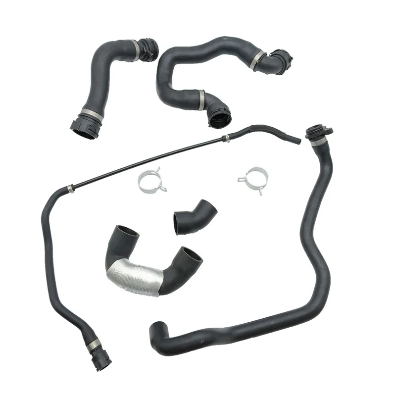 STPAT 11537585023,17128570061,17127604542 Radiator Coolant Water Hose Pipe Kit 6 Hoses for BMW 135i 335i 335xi 2007-2010