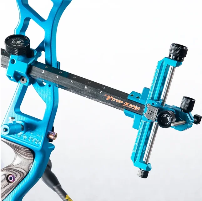 TR1003 Archery Recurve Bow Sight 9inches Carbon Bar 1 Pin Aluminum Alloy CNC Left/Right hand Hunting Bow Arrow Shooting Accessor archery bow sight