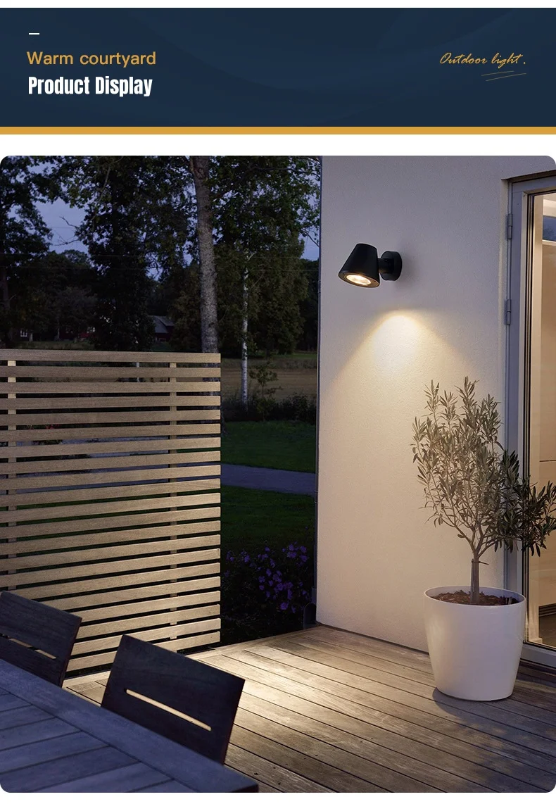 Description Picture 6 of itemOutdoor waterproof LED wall lamp spotlight IP65 villa garden balcony door wall spotlight indoor and outdoor lighting