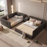 Lit De chambre minimaliste esthétique moderne Double enfants lit De luxe dormir reine Cama De Lujo Para dortoir meubles De maison 2