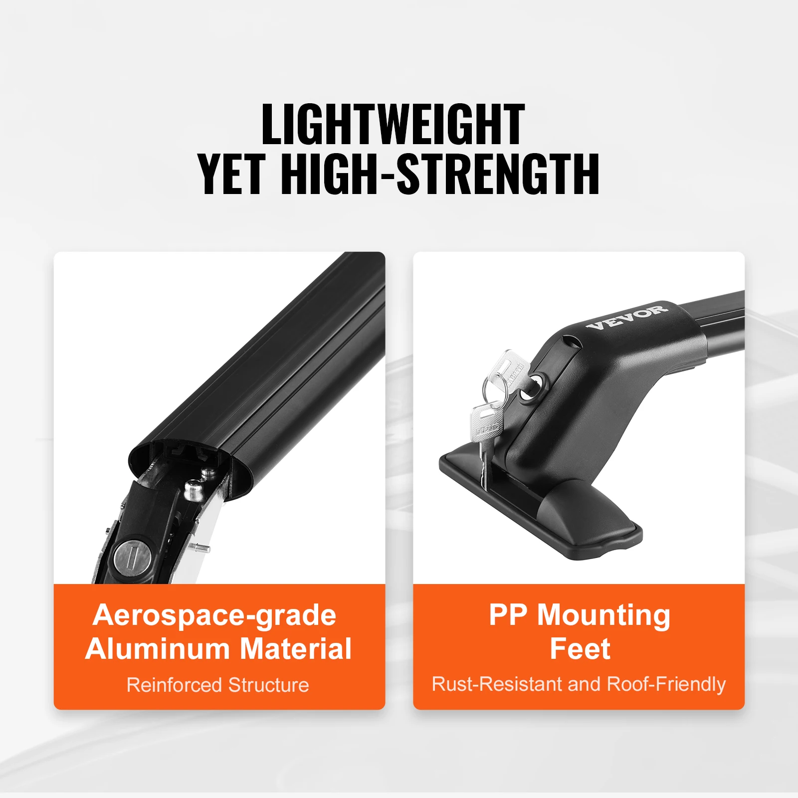 Car Roof Rack Strap 155lbs Universal Aluminum Roof Rack Crossbars Adjustable with Lock for SUV & Vans Car Exterior Parts