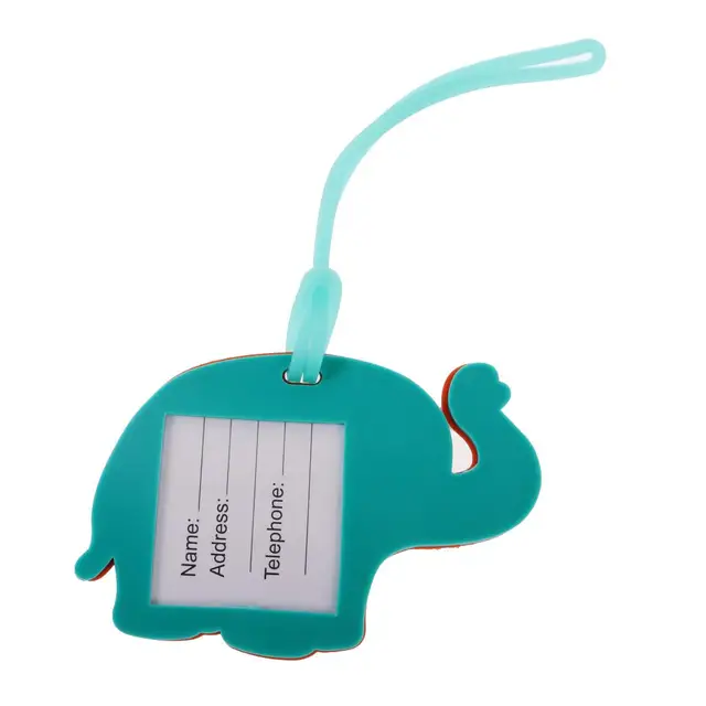 Etiqueta de Bagagem de Viagem de Elefante de Silicone