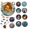 3D Vision Tiger Wooden Puzzles for Adults and Kids, Brightly Colored Unique Shaped Animal Wood Puzzles toys christmas gift 1