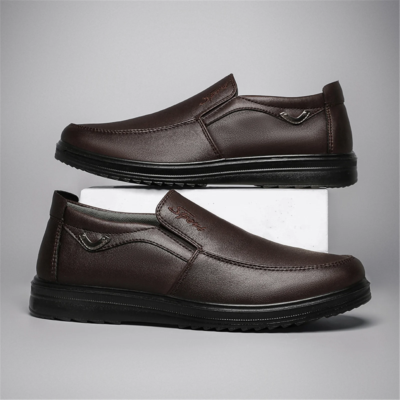 Men's Casual Slip-On Canvas Loafers, Orthopedic Walking Shoes with Arch Support for Pain Relief 4