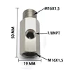 NPT Oil Pressure Sensor Tee 1/8-NPT Adapter Turbo Supply Feed Line Gauge M16X1.5 4