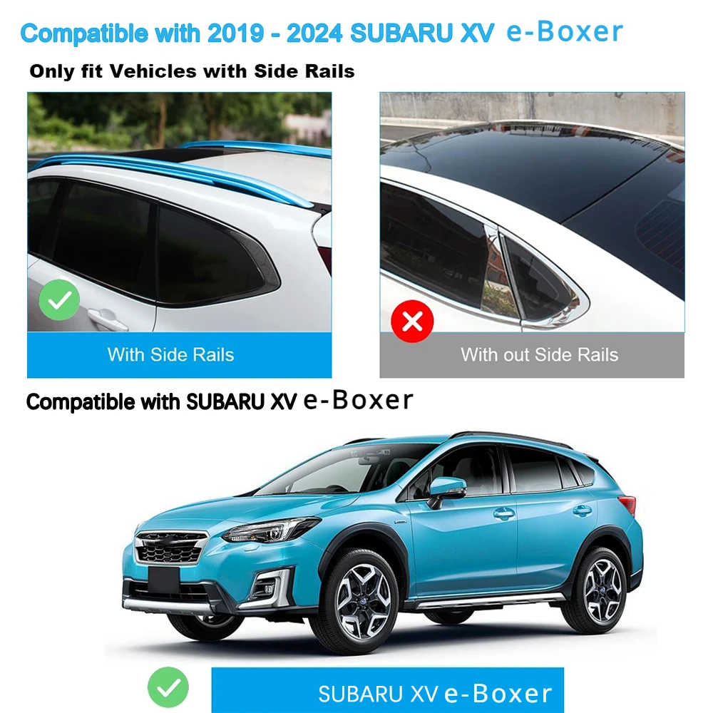 SHITURUI 2Pcs Roof bars For SUBARU XV e-Boxer SUV 2019