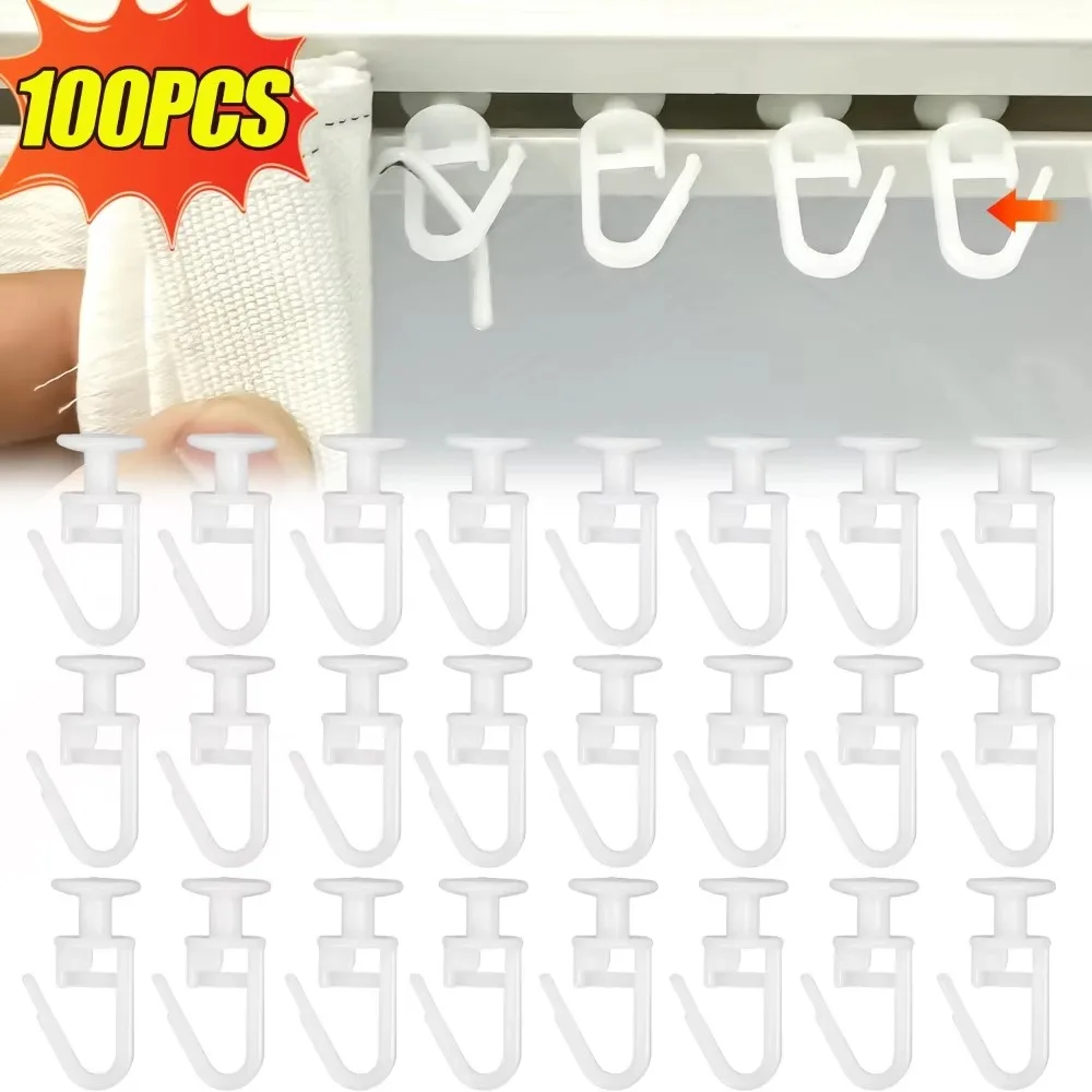 White Plastic Curtain Track Slider for Room Shower