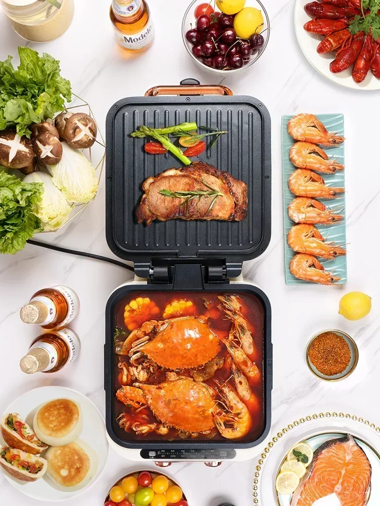 Household electric baking pan. new Double-sided heating. Detachable and washable. With deeper and larger size baking pan. 5