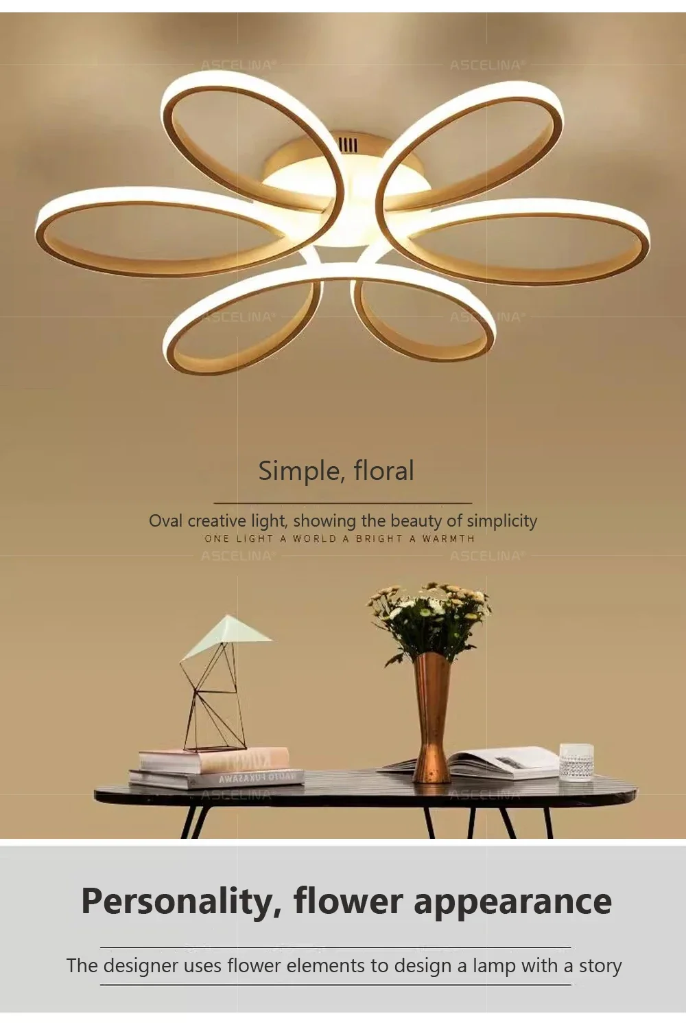 Description Picture 3 of itemModern LED Ceiling Light Minimalist Black White Line Light For Bedroom Living Room Restaurant Hotel Indoor Illumination Fixtures