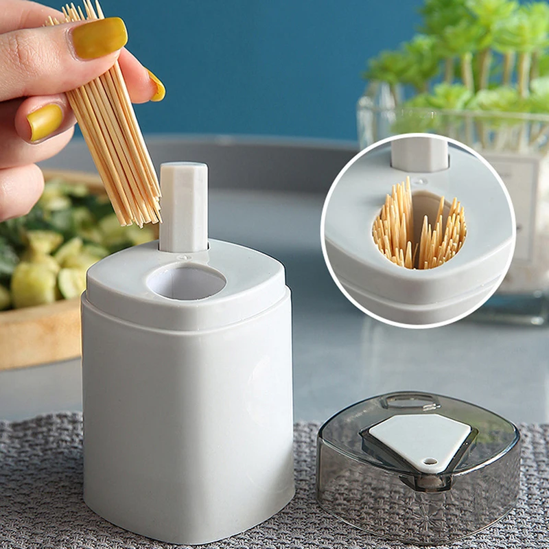 

Automatic Toothpick Holder Box Portable Toothpick Container Toothpick Dispenser Home Dining Table Toothpick Storage Box