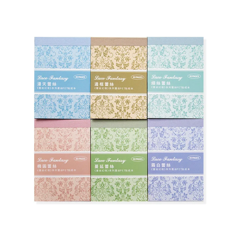 

30Pcs PET Sticker Book Lace Material Diary Border pattern Hand landscaping Decoration Scrapbook hanmade diy 135*80MM