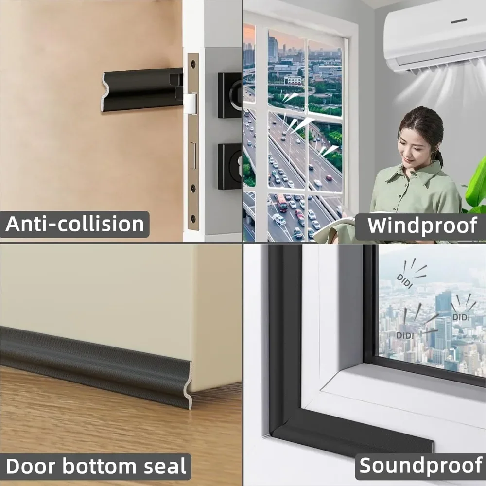 Window Door Sealing Strip Seam Windproof, Soundproof, Self-adhesive Sealing Strip Temperature Resistant, Wind Resistant