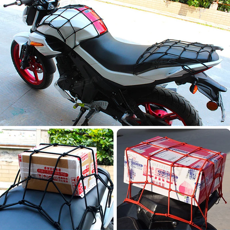 Motorcycle Cargo Net Motorcycle Bungee Net Motorcycle Luggage Net BLALION Motorcycle Luggage Net 6 Hooks Hold Down Fuel Tank Luggage Mesh Web Styling Adjustable