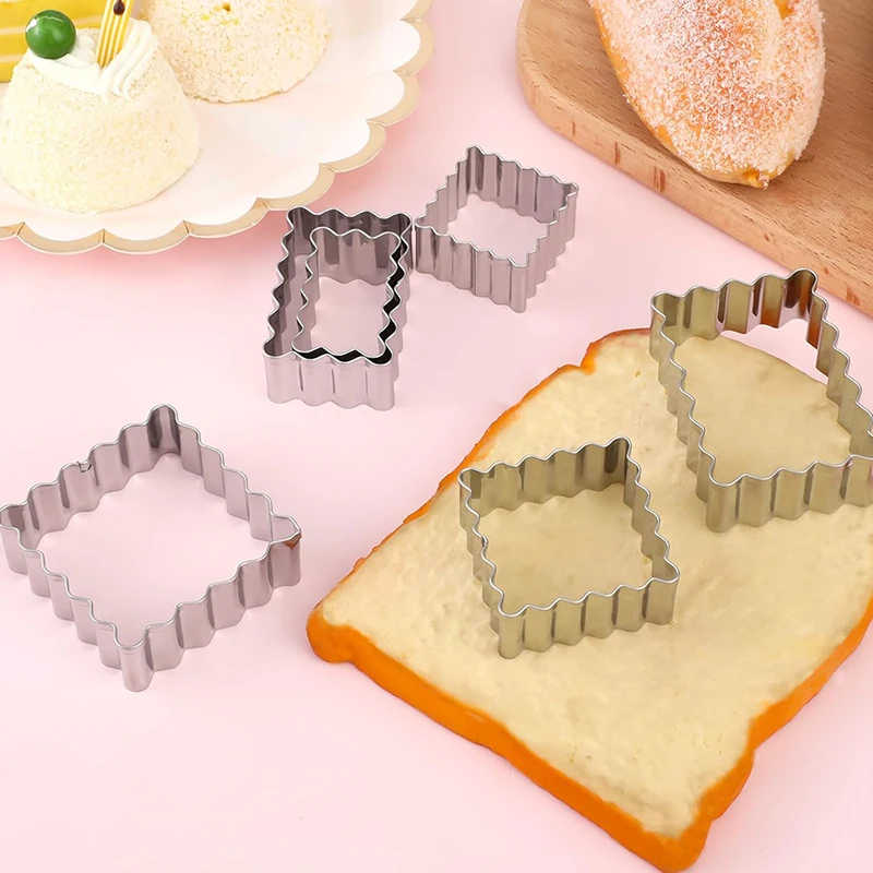 3Pcs Mini Cookie Cutter Set Stainless Steel Sugar Biscuit Veggie Cutters DIY Cookie Fondant Cake Pastry Dough Mold Baking Tool