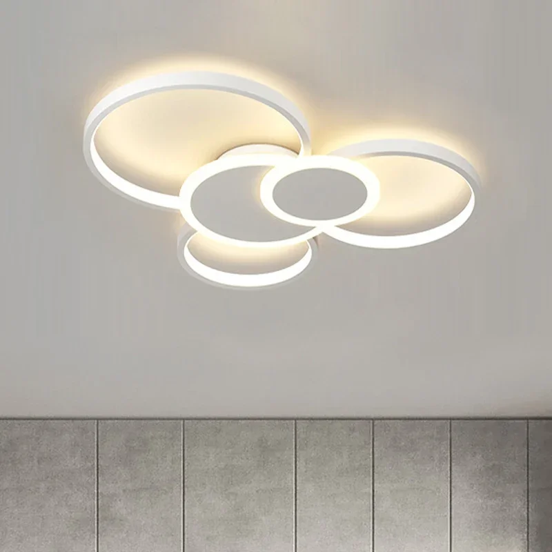 로비 미니멀리즘 현대 원 Led 밝기 조절 샹들리에 침실 북유럽 거실 Led 천장 샹들리에 조명, Led 램프